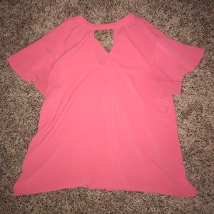 Pink, Cut Out Blouse. Size Large